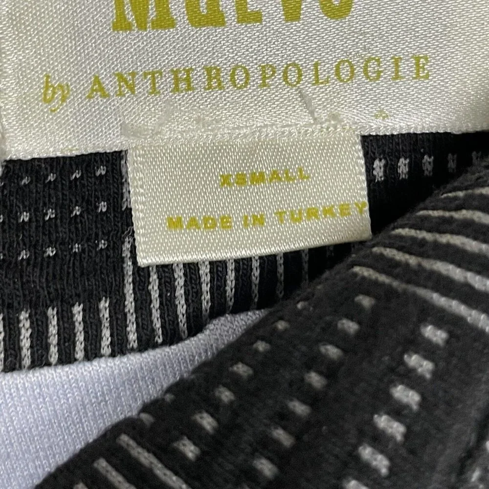 Maeve Anthropologie Bobbie Faux Wrap Pencil Skirt Black‎ Gray Size XS